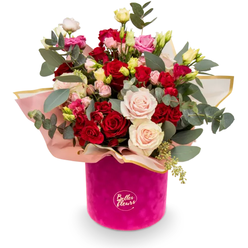 Flower box of roses